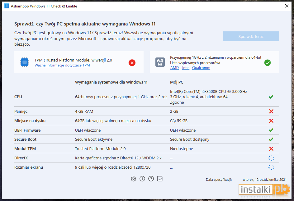 Ashampoo Windows 11 Check & Enable